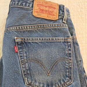 Levi's Classic 505 Jeans with Signature Patch Vintage 2004 Medium Wash Cotton